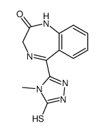 5-(4-methyl-5-thioxo-4,5-dihydro-1H-[1,2,4]triazol-3-yl)-1,3-dihydro-benzo[e][1,4]diazepin-2-one Structure