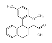 2-[1-(2-methoxy-5-methyl-phenyl)tetralin-2-yl]acetic acid Structure