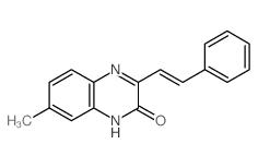 2(1H)-Quinoxalinone,7-methyl-3-(2-phenylethenyl)- picture