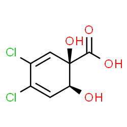 2,4-Cyclohexadiene-1-carboxylic acid, 3,4-dichloro-1,6-dihydroxy-, (1R,6S)-rel- (9CI)结构式