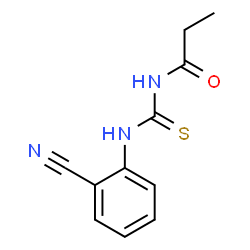 N-{[(2-cyanophenyl)amino]carbonothioyl}propanamide Structure