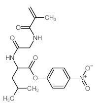 L-Leucine,N-[N-(2-methyl-1-oxo-2-propenyl)glycyl]-, 4-nitrophenyl ester (9CI) Structure