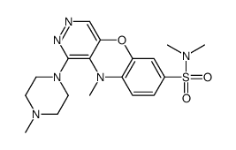 N,N,10-Trimethyl-1-(4-methyl-1-piperazinyl)-10H-pyridazino[4,5-b][1,4]benzoxazine-7-sulfonamide结构式