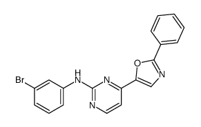 N-(3-bromophenyl)-4-(2-phenyl-1,3-oxazol-5-yl)pyrimidin-2-amine结构式