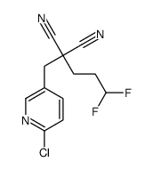 2-[(6-chloropyridin-3-yl)methyl]-2-(3,3-difluoropropyl)propanedinitrile Structure