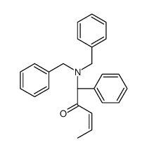 (1S)-1-(dibenzylamino)-1-phenylpent-3-en-2-one结构式