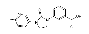 3-[3-(6-fluoropyridin-3-yl)-2-oxoimidazolidin-1-yl]benzoic acid结构式