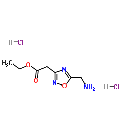 Ethyl [5-(aminomethyl)-1,2,4-oxadiazol-3-yl]acetate dihydrochloride Structure