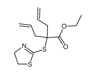 2-allyl-2-(4,5-dihydro-thiazol-2-ylsulfanyl)-pent-4-enoic acid ethyl ester结构式