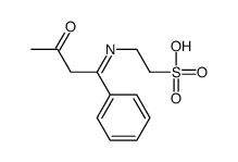 2-[(3-oxo-1-phenylbutylidene)amino]ethanesulfonic acid Structure