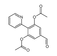 (3-acetyloxy-5-formyl-2-pyridin-2-ylphenyl) acetate Structure