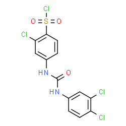 2-CHLORO-4-[3-(3,4-DICHLORO-PHENYL)-UREIDO]-BENZENESULFONYL CHLORIDE structure