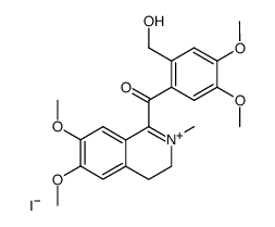 2'-hydroxymethyl-2-methyl-9-oxo-3,4-dihydropapaverinium iodide Structure