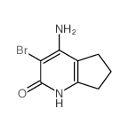 2H-Cyclopenta[b]pyridin-2-one,4-amino-3-bromo-1,5,6,7-tetrahydro-结构式