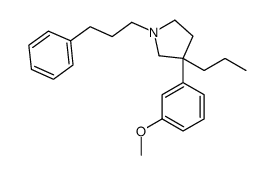 3-(m-Methoxyphenyl)-1-(3-phenylpropyl)-3-propylpyrrolidine structure