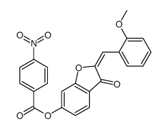 [2-[(2-methoxyphenyl)methylidene]-3-oxo-1-benzofuran-6-yl] 4-nitrobenzoate结构式