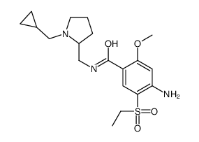 4-amino-N-[[1-(cyclopropylmethyl)-2-pyrrolidinyl]methyl]-5-(ethylsulphonyl)-2-methoxybenzamide结构式