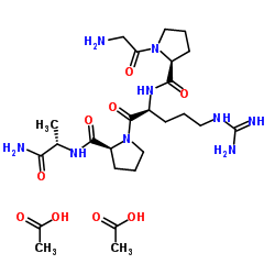 Glycyl-L-prolyl-L-arginyl-L-prolyl-L-alaninamide diacetate Structure