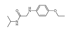 p-Phenetidino-essigsaeure-isopropylamid Structure