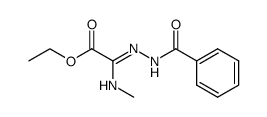 benzoylhydrazono-methylamino-acetic acid ethyl ester Structure