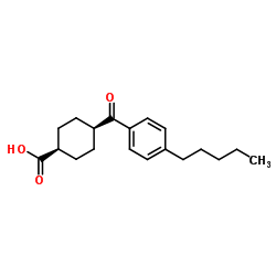 cis-4-(4-Pentylbenzoyl)cyclohexanecarboxylic acid Structure