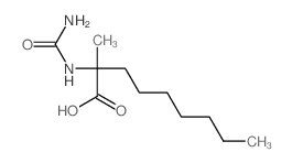 2-(carbamoylamino)-2-methyl-nonanoic acid结构式