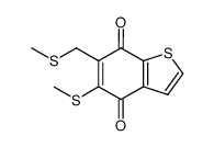 5-methylthio-6-(methylthiomethyl)benzo[b]thiophen-4,7-quinone结构式