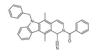 2-benzoyl-6-benzyl-5,11-dimethyl-2,6-dihydro-1H-pyrido[4,3-b]carbazole-1-carbonitrile Structure
