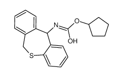 cyclopentyl N-(6,11-dihydrobenzo[c][1]benzothiepin-11-yl)carbamate结构式