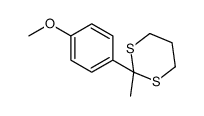 2-(4-methoxyphenyl)-2-methyl-1,3-dithiane Structure