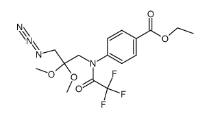 ethyl 4-(N-(3-azido-2,2-dimethoxypropyl)-2,2,2-trifluoroacetamido)benzoate结构式