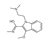 1-[2-(dimethylamino)ethyl]-3-methoxy-N-methylindole-2-carboxamide结构式