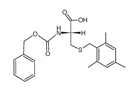N-benzyloxycarbonyl-S-(2,4,6-trimethylbenzyl)-L-cysteine结构式