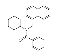 N-cyclohexyl-N-(1-naphthylmethyl)benzenesulfinamide结构式