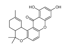 (4aS,14cR)-11,13-dihydroxy-2,5,5-trimethyl-3,4,4a,14c-tetrahydroisochromeno[4,3-a]xanthen-14-one结构式