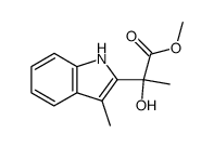 methyl 2-hydroxy-2-(3-methyl-1H-indol-2-yl)propanoate结构式