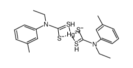 bis(N-(ethyl,m-tolyl)-dithiocarbamato)mercury(II)结构式