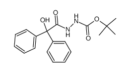 2-(Hydroxydiphenylacetyl)hydrazincarbonsaeure-tert-butylester结构式