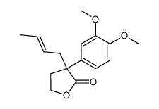 (E)-3-(but-2-en-1-yl)-3-(3,4-dimethoxyphenyl)dihydrofuran-2(3H)-one Structure