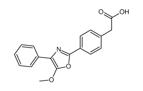 2-[4-(5-methoxy-4-phenyl-1,3-oxazol-2-yl)phenyl]acetic acid结构式