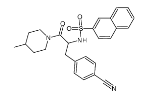 Nα-2-Naphtylsulfonyl-4-cyanphenylalanin-4-methylpiperidid Structure