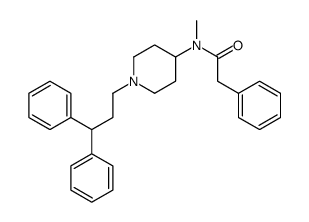 N-[1-(3,3-diphenylpropyl)piperidin-4-yl]-N-methyl-2-phenylacetamide结构式