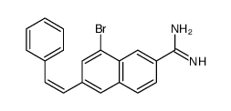 8-bromo-6-(2-phenylethenyl)naphthalene-2-carboximidamide Structure