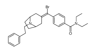 4-[Bromo-(8-phenethyl-8-azabicyclo[3.2.1]oct-3-ylidene)-methyl]-N,N-diethylbenzamide Structure