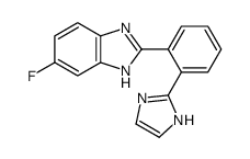 6-fluoro-2-[2-(1H-imidazol-2-yl)phenyl]-1H-benzimidazole Structure