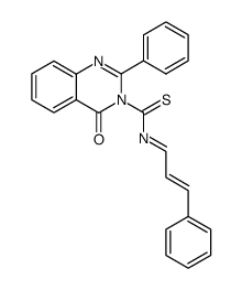 4-Oxo-2-phenyl-4H-quinazoline-3-carbothioic acid [(E)-3-phenyl-prop-2-en-(E)-ylidene]-amide结构式