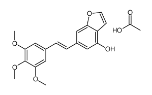 acetic acid,6-[2-(3,4,5-trimethoxyphenyl)ethenyl]-1-benzofuran-4-ol Structure