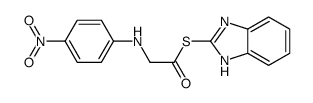 1-(1H-benzoimidazol-2-ylsulfanyl)-2-[(4-nitrophenyl)amino]ethanone结构式
