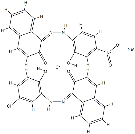 sodium [1-[(5-chloro-2-hydroxyphenyl)azo]-2-naphtholato(2-)][1-[(2-hydroxy-4-nitrophenyl)azo]-2-naphtholato(2-)]chromate(1-) picture