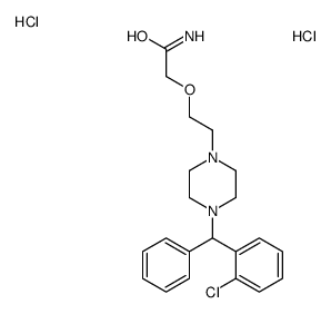 Acetamide, 2-(2-(4-((2-chlorophenyl)phenylmethyl)-1-piperazinyl)ethoxy )-, dihydrochloride structure